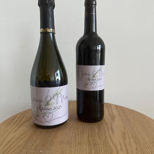 Étiquettes champagne et vin