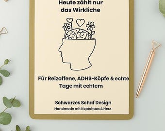 Digital Download, Daily Planner for ADHD, Self-Care, Structure, Mental Load, ADHD Planner, ADHD Daily Routine, Reset Planner, Chaos Planner