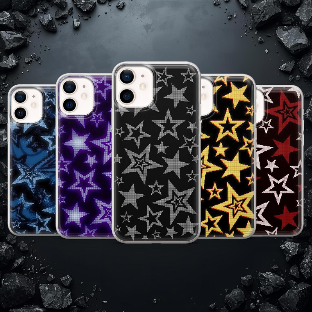 Pattern Cell Phone Star Stars Led Inspired Phone Flashy Pattern RGB Cover for iPhone 16E, 15 ...