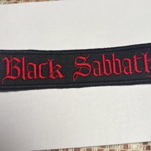 Black Sabbath Patch Embroidered Iron or sew on