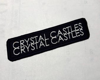 クリスタルキャッスルズバンドパッチ：刺繍アイロン接着アップリケ
