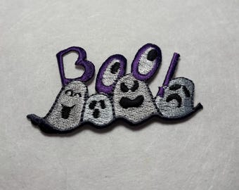 Ghost Appliqué | Embroidered Ghost Patch Iron on Halloween Patch