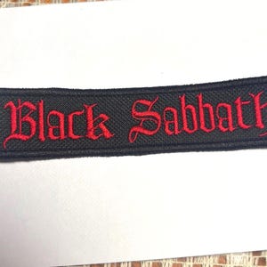 Black Sabbath Patch Embroidered Iron or sew on
