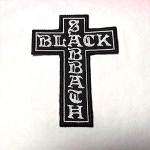 Black Sabbath Patch |Iron on Embroidered Black Sabbath Cross Classic Doom Metal