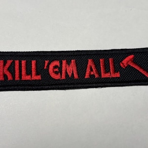 Metallica Patch| Metallica Kill ‘em All embroidered Patch Red Album Logo