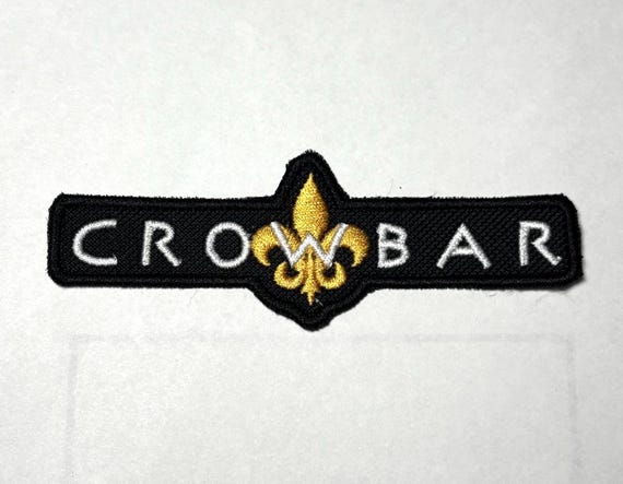 Crowbar Band Patch: Embroidered Iron-On Applique