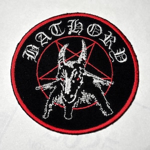 Bathory Band Patch: Embroidered Black Metal Applique