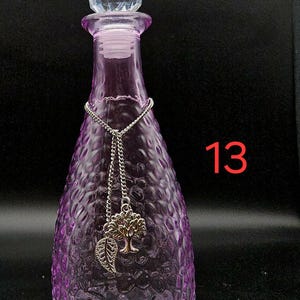 Colored Glass Potion Jar: Moonwater, Sunwater, Witch Bottle 13 tree