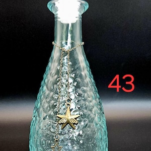 Moonwater & Sunwater Potion Jar - Colored Glass Witch Bottle for Rituals and Spells 43 Star with wings