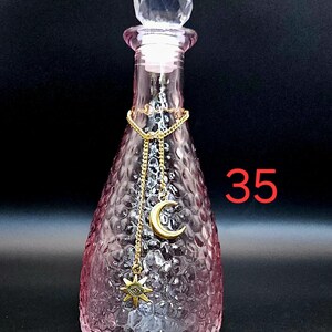 Moonwater & Sunwater Potion Jar - Colored Glass Witch Bottle for Rituals and Spells 35 Moon and Sun