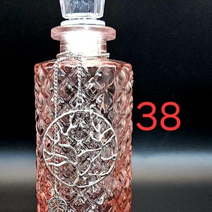 Moonwater & Sunwater Potion Jar - Colored Glass Witch Bottle for Rituals and Spells 38 Tree