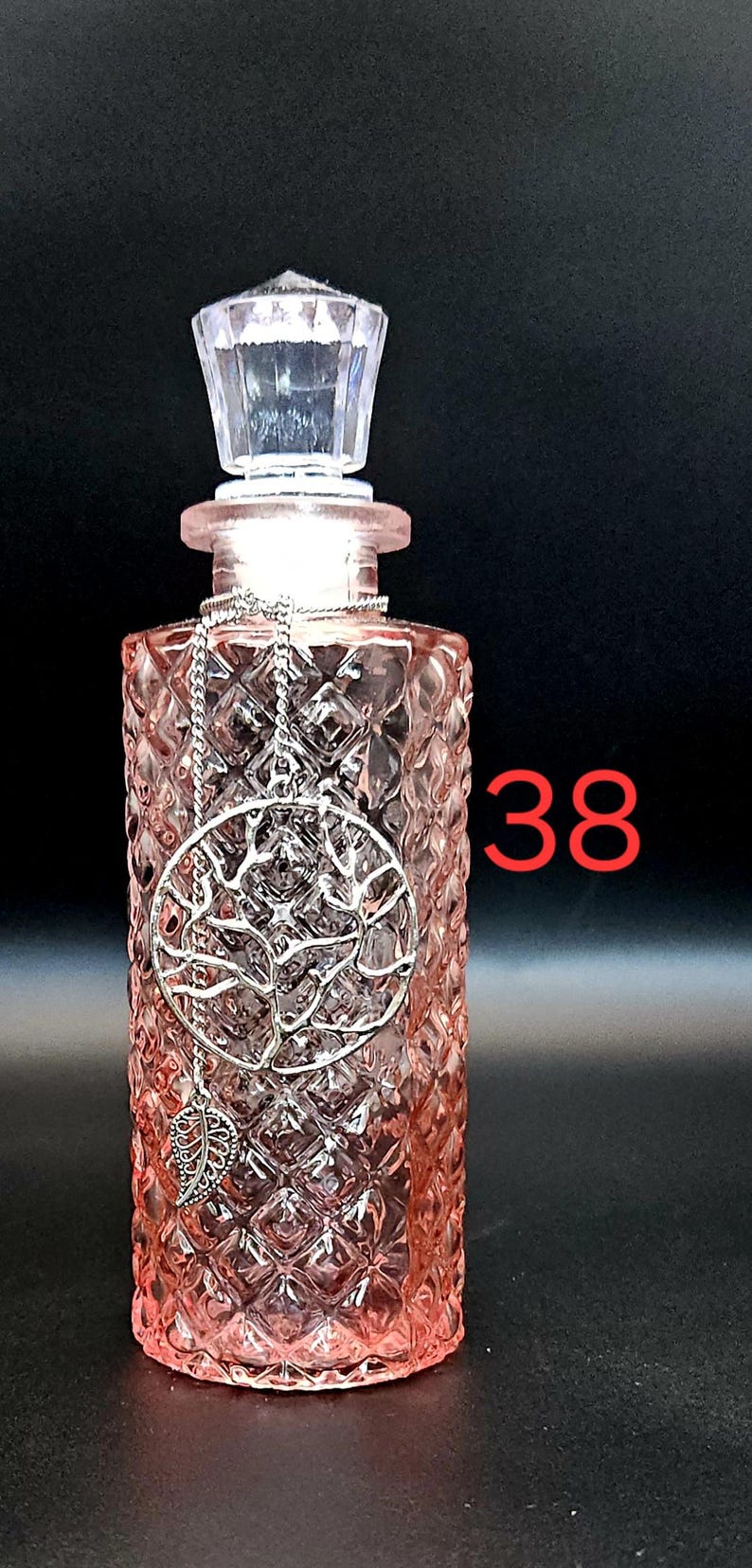 Moonwater & Sunwater Potion Jar - Colored Glass Witch Bottle for Rituals and Spells 38 Tree