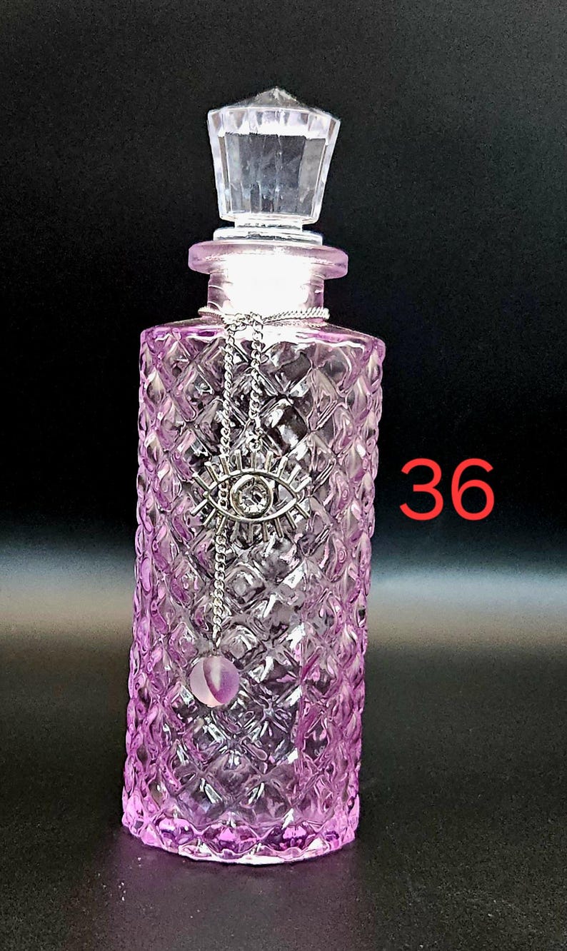 Moonwater & Sunwater Potion Jar - Colored Glass Witch Bottle for Rituals and Spells 36 Eye