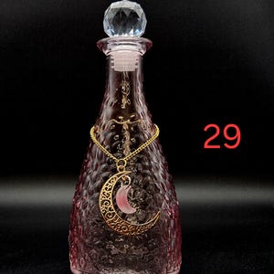 Moonwater & Sunwater Potion Jar - Colored Glass Witch Bottle for Rituals and Spells 29 Moons