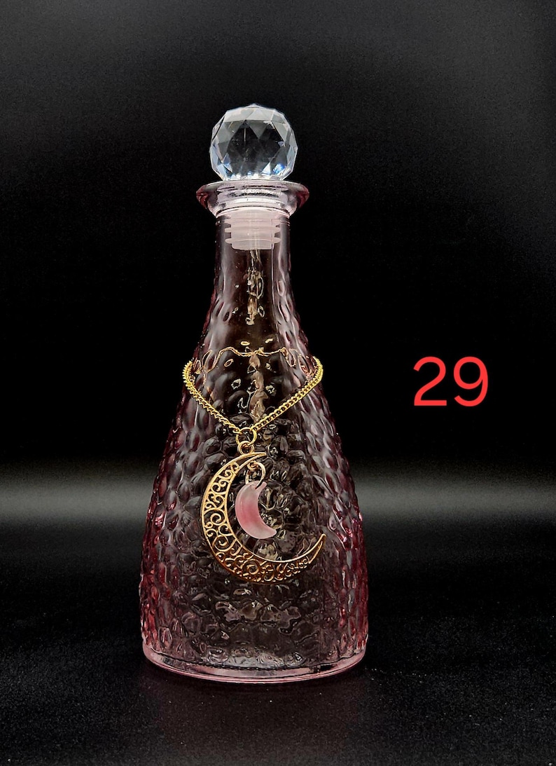 Moonwater & Sunwater Potion Jar - Colored Glass Witch Bottle for Rituals and Spells 29 Moons