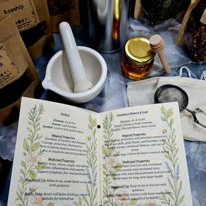 Wildcrafted Herbal Tea Ritual Kit • Kitchen Witch Tea Blending Bundle • Apothecary Gift Set zdjęcie 11