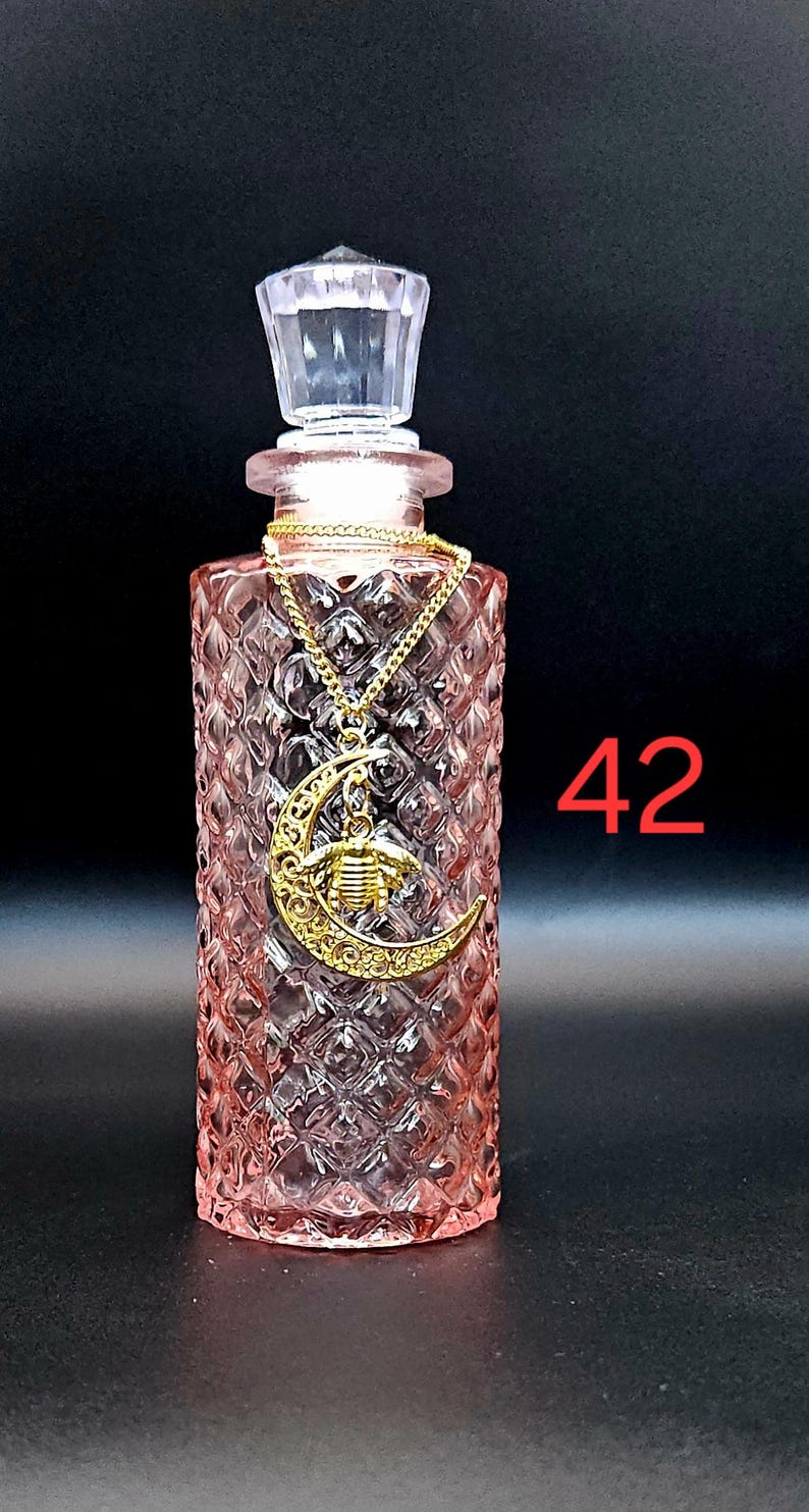Moonwater & Sunwater Potion Jar - Colored Glass Witch Bottle for Rituals and Spells 42 Moon and Bee