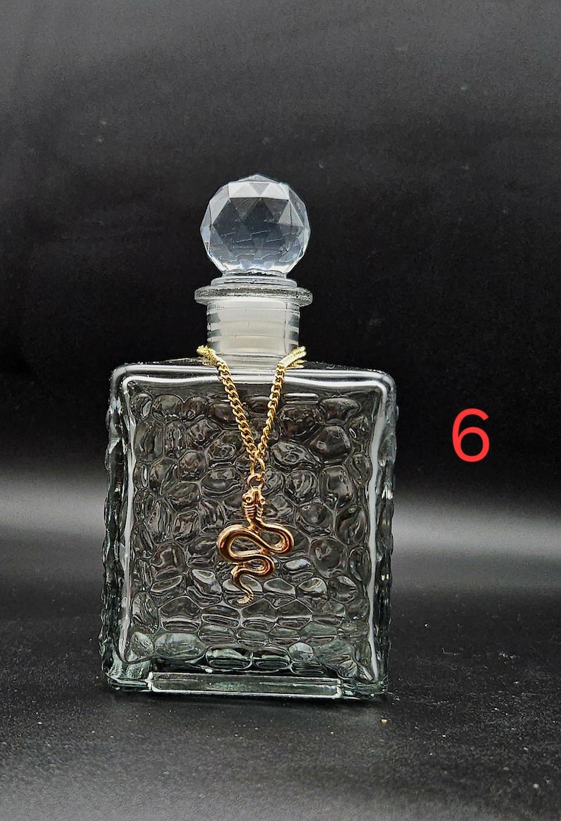 Colored Glass Potion Jar: Moonwater, Sunwater, Witch Bottle 6 snake