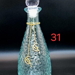 Moonwater & Sunwater Potion Jar - Colored Glass Witch Bottle for Rituals and Spells 31 Fairies