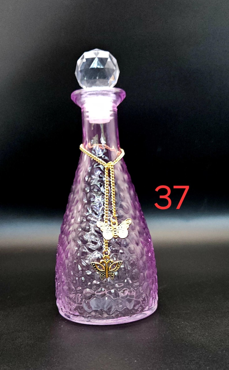 Moonwater & Sunwater Potion Jar - Colored Glass Witch Bottle for Rituals and Spells 37Butterflies