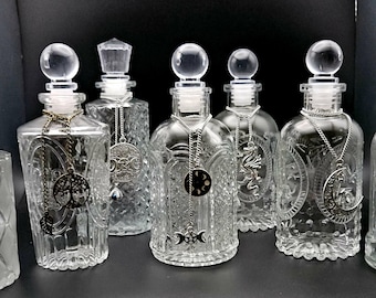 Witch Bottle Moonwater Jar - Potion Bottle for Spells, Rituals and Altar Decor