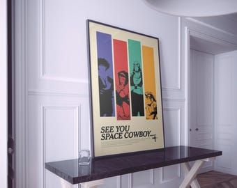 Cowboy Bebop Anime Poster: Manga Väggkonsttryck
