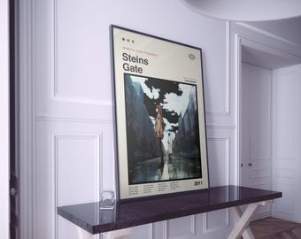 Póster de anime de Steins Gate: Impresión de arte mural de manga