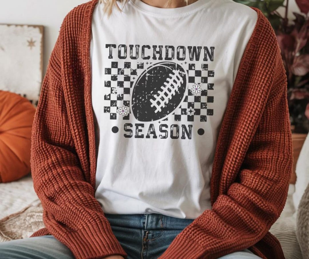 Vintage Checkered Football T-shirt: Touchdown Season Game Day Tee - Etsy