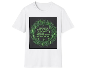Binary Code Humor 10 Types of People T-Shirt | Techy Nerd Geek Shirt