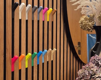 Akustikpaneel Haken Mini ohne Bohren für Akustikpaneele – Schlüssel & Taschen – Slat Wall Hook – Acoustic Panel Hook – versetzbar stabil