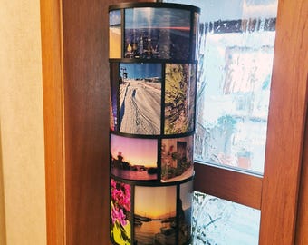 360 Grad Fotodisplay Komplettset 5 Ebenen für 20-30 Fotos, große Fotosäule, Hochzeitsdeko, Erinnerungstisch, Fotocollage