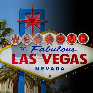 Las Vegas Sign Day and Night Photo – Blended Time Digital Print – Vintage Vegas Wall Art – Welcome to Fabulous Las Vegas