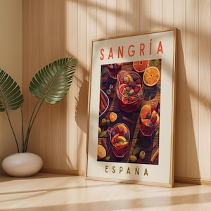 Sangria Cocktail Poster: Vibrant Spanish Drink Art Print