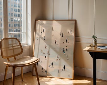 Tiny Dog Print: Scandinavian Wall Art, Dog Walker Gift