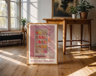 90s Fashion Pop Art Poster: 'Boss Girl' High Heels Print