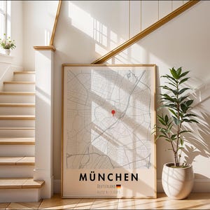 Munich City Map Print: Germany Travel Poster