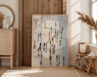 Minimalistischer Radsport Kunstdruck: Road Racing Impressionistisches Poster