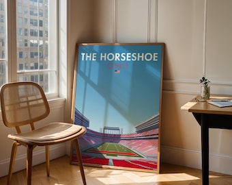 The Horseshoe Stadium Art Print: Ohio State Buckeyes Football Poster