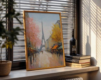 Artful Paris Print: Modern Pastel Cityscape, Paris Watercolour, Eiffel Tower