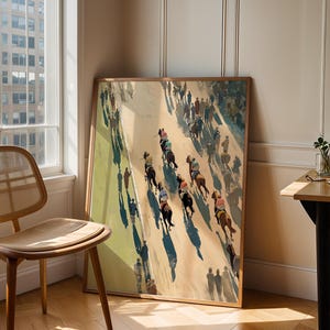 Pferderennen Poster: Skandinavischer Stil Reiter Kunstdruck