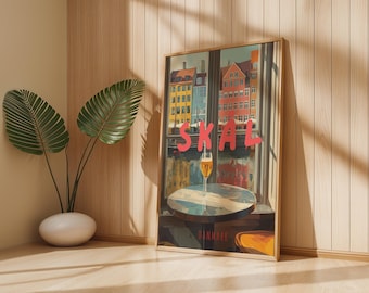Skål Danmark Poster: Copenhagen Nyhavn Art Print