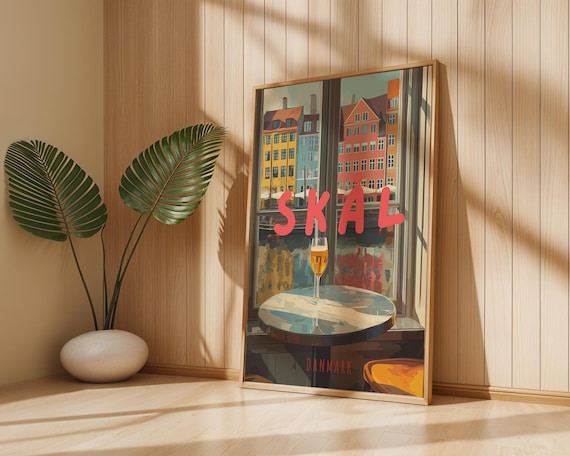 Skål Danmark Poster: Copenhagen Nyhavn Art Print