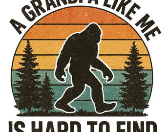 Opa Bigfoot Png, Retro Sasquatch lustige Png, sofortiger digitaler Download