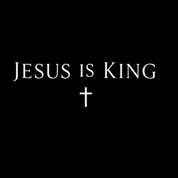 Jesus is King Png, Minimalist Christian Png, Religious Mom Png, Jesus Png, Christianity Gift