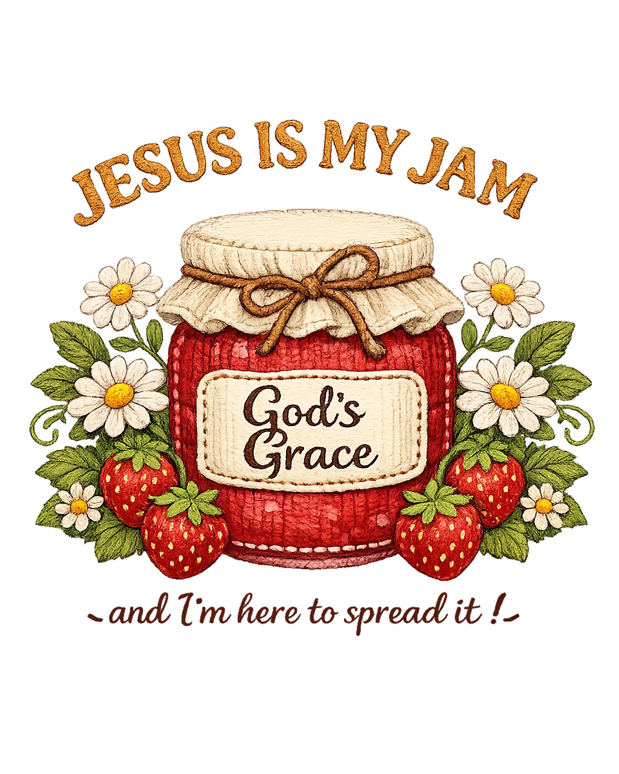 Jesus is My Jam Embroidered Png, God's Grace Christian Png, Religious ...