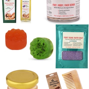 Natural Self-Care Gift Box | Spa at Home Set for Her | Eco-Friendly Skincare & Wellness Kit