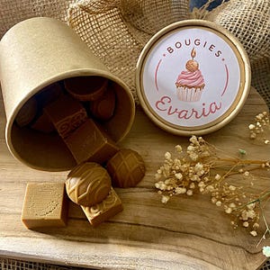 Boîte de fondants de cire parfumés pour créer une ambiance parfumée et chaleureuse. Un désodorisant naturel pour parfumer votre intérieur.