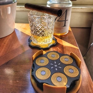 リボルバーシリンダードリンクコースター