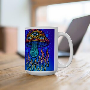 Colorful Abstract Mushroom Ceramic Mug, Perfect for Coffee Lovers, Unique Gift for Birthdays, Just Because, Fun Kitchen [...]