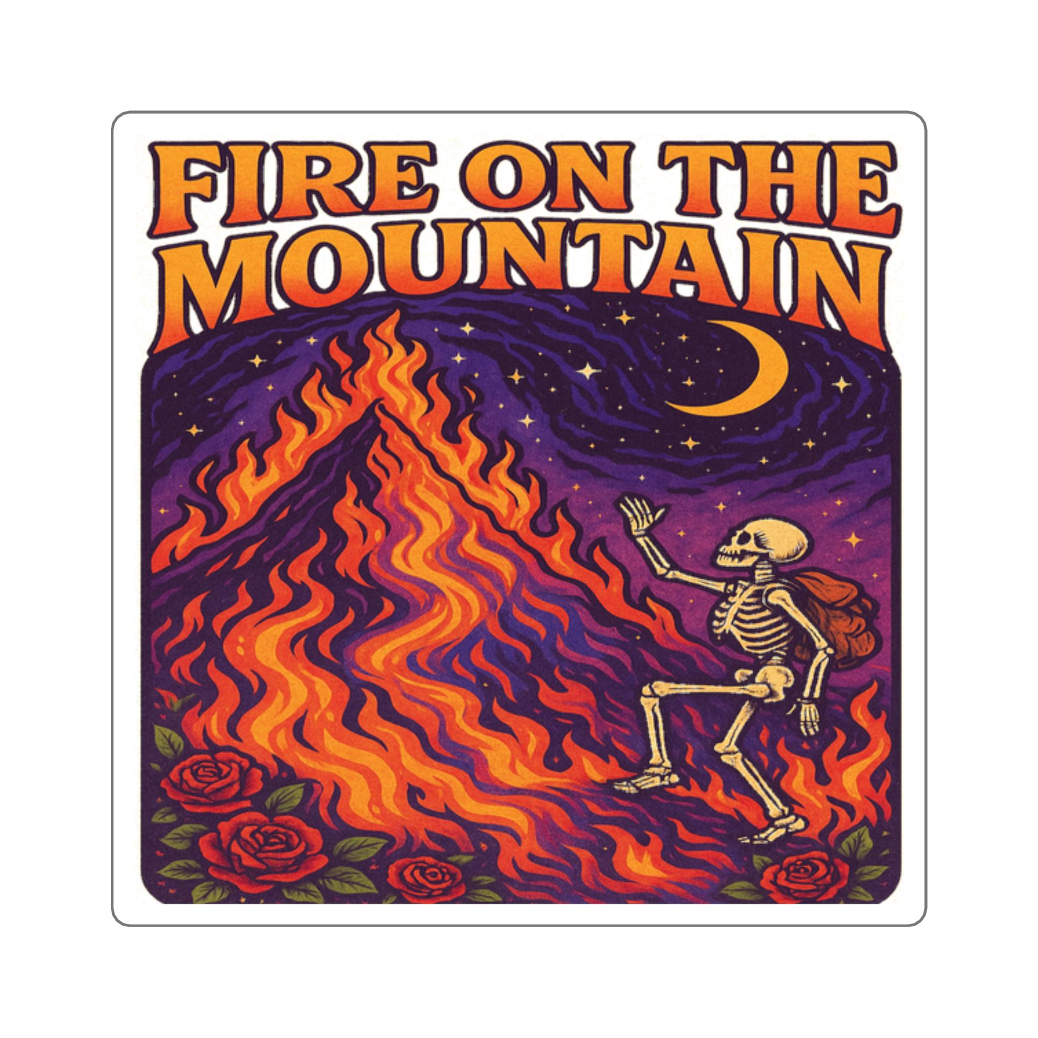 Stickers Fire on the Mountain, Deadicated Grateful, Psychedelic